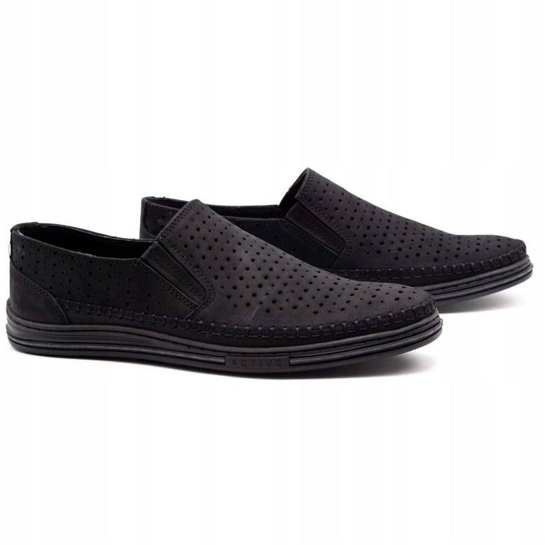 Polbut Scarpe traforate da uomo 2107P nere nero 2