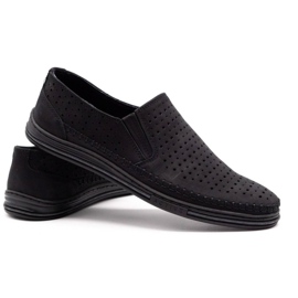 Polbut Scarpe traforate da uomo 2107P nere nero 4