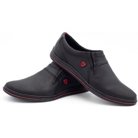 Polbut Scarpe uomo in pelle 362 perforazione nera nero 5