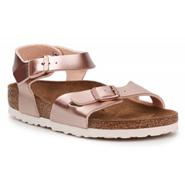 Birkenstock Rio Kids Bf ELEctric Metallic Copper 1012520 sandali rosa 2