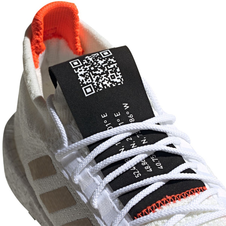 Adidas PulseBOOST Hd M EE9564 scarpe bianca arancia 3