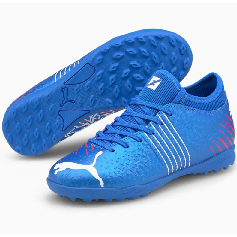 Scarpe da calcio Puma Future Z 4.2 Tt Jr 106509 01 arancione, blu blu 1