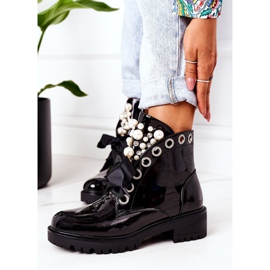 Lavoratori Laccati Caldi Con Perle Nero Perla 2