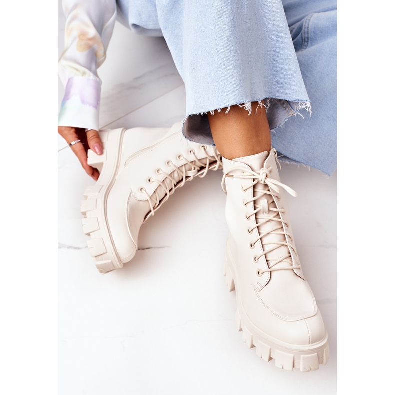 PS1 Warm Boots Workery Beżowe World Is Mine beige 1