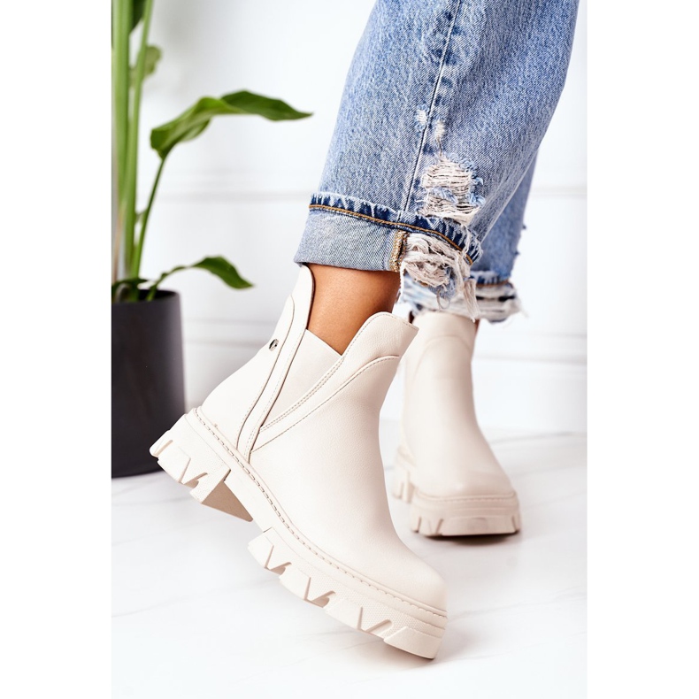 PS1 Stivaletti caldi Stivali Jodhpur Beige Hashtag 2