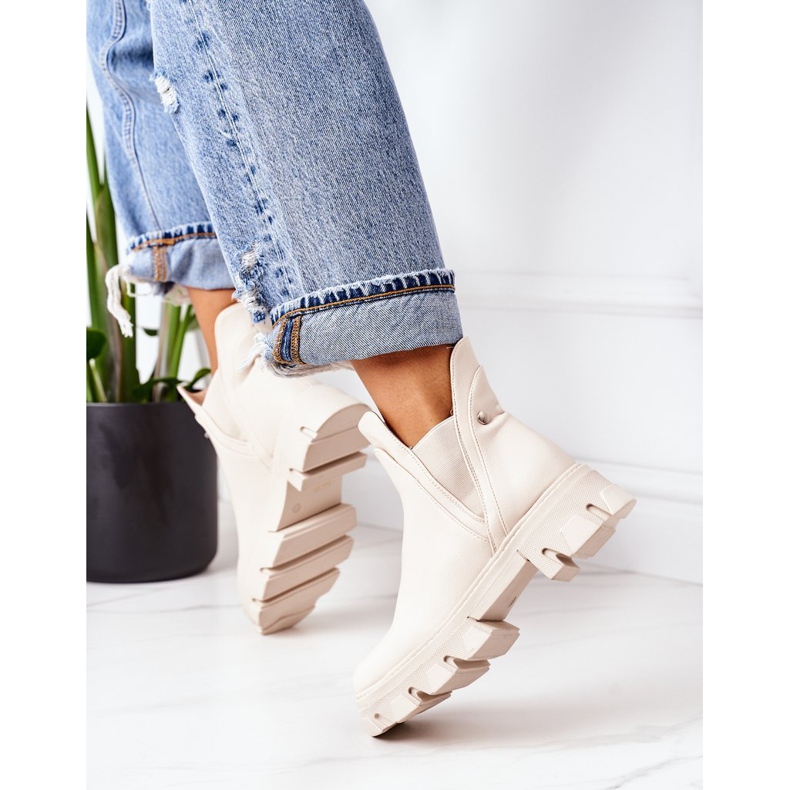 PS1 Stivaletti caldi Stivali Jodhpur Beige Hashtag 1