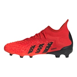 Scarpe da calcio Adidas Predator Freak.1 Fg Jr FY6262 rosso arance e rossi 1