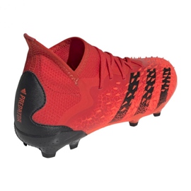 Scarpe da calcio Adidas Predator Freak.1 Fg Jr FY6262 rosso arance e rosse 2