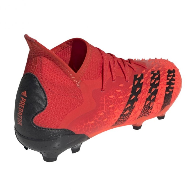 Scarpe da calcio Adidas Predator Freak.1 Fg Jr FY6262 rosso arance e rossi 2