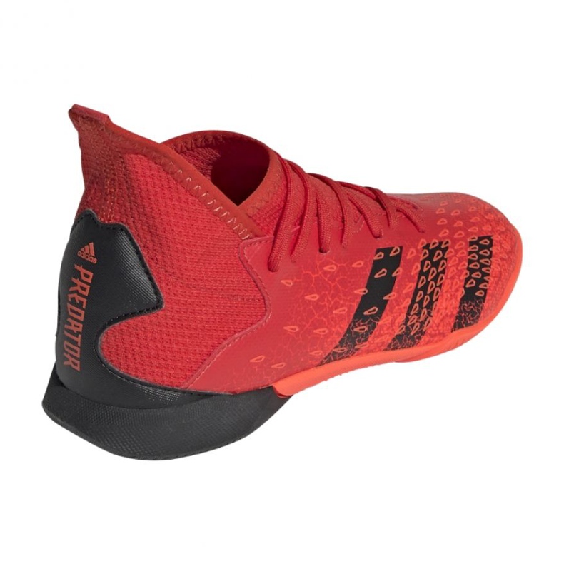 Scarpe da calcio Adidas Predator Freak.3 In Jr FY6288 rosso arance e rossi 2