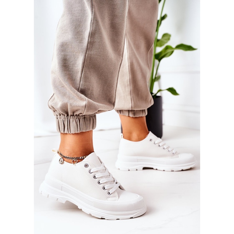 Sneakers da donna bianche Travel Time bianco 2