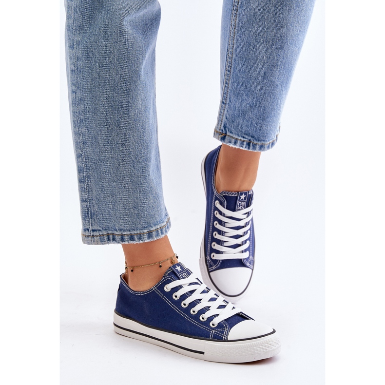 NEWS Sneakers Ecoma Classic Blu Navy da donna 2