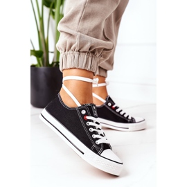 NEWS Sneakers Classiche Da Donna Nere Con Suola In Ecoma Bianca nero 2
