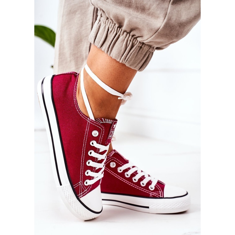 NEWS Sneakers Classiche da Donna Bordeaux Ecoma rosso 1