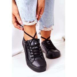 NEWS Sneakers da donna in pelle nere Mega nero 1