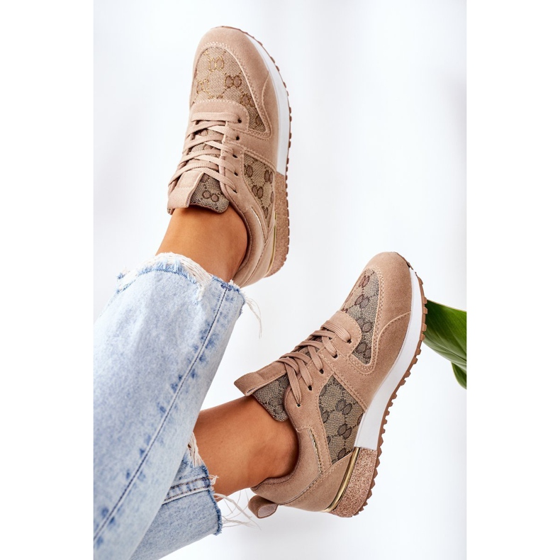 NEWS Scarpe Sportive Sneakers Beige e Oro Aruba marrone 1