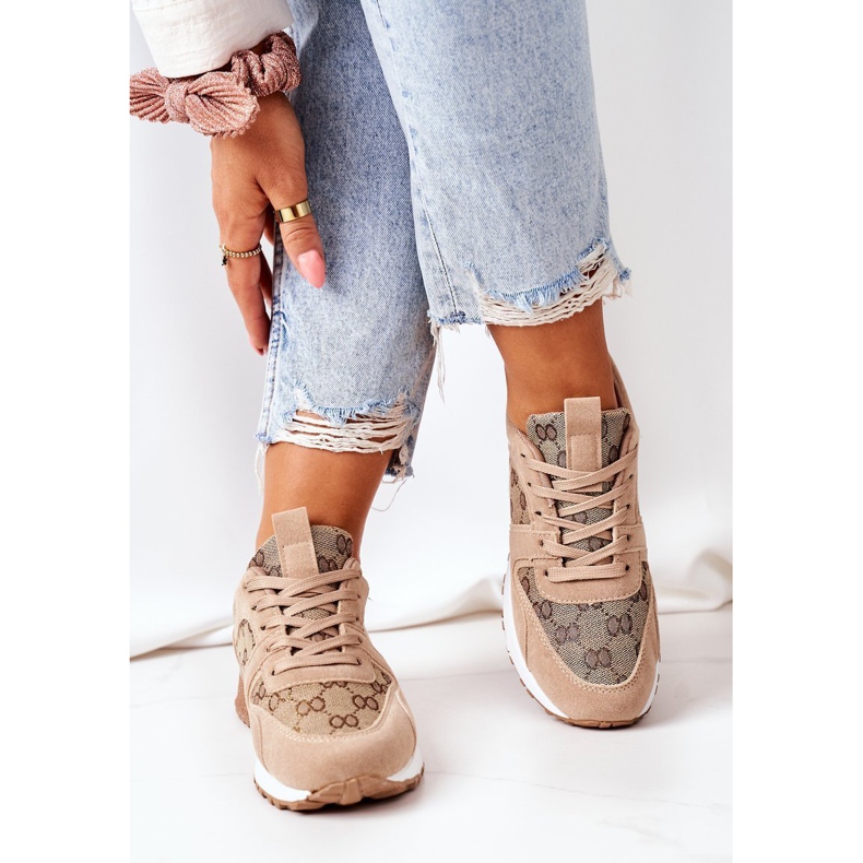 NEWS Scarpe Sportive Sneakers Beige e Oro Aruba marrone 2