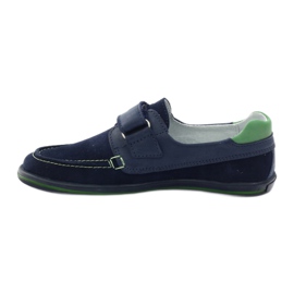Scarpe da bambino in pelle con velcro RenBut 4249, blu navy 2