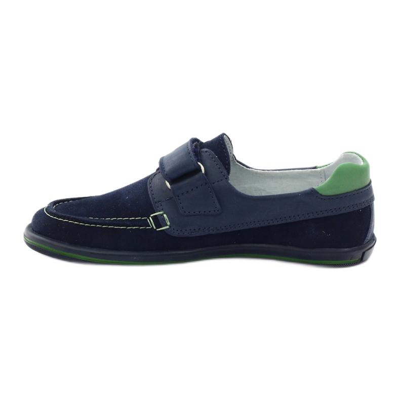 Scarpe da bambino in pelle con velcro RenBut 4249, blu navy 2