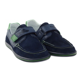 Scarpe da bambino in pelle con velcro RenBut 4249, blu navy 4