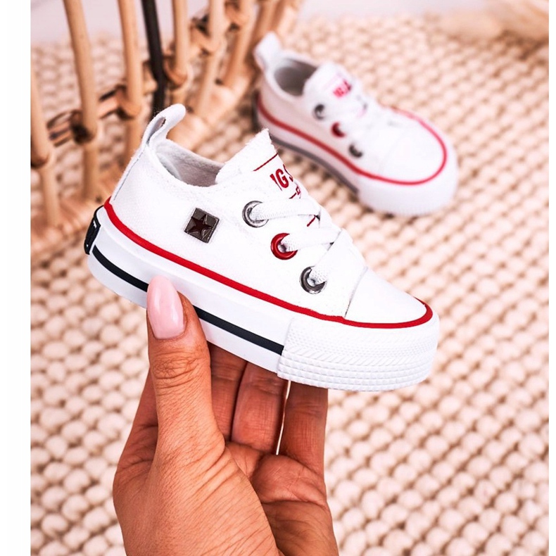 Sneakers basse classiche per bambini Big Star HH374193 Bianco bianca 1