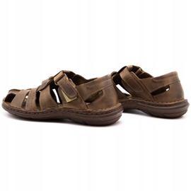 Sandali in pelle Polbut 211/2 marrone 5