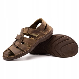 Sandali in pelle Polbut 211/2 marrone 2