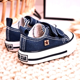Sneakers Basse Per Bambini Con Velcro Big Star HH374097 Blu Navy 6