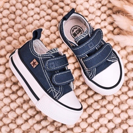 Sneakers Basse Per Bambini Con Velcro Big Star HH374097 Blu Navy 3