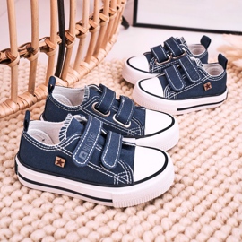 Sneakers Basse Per Bambini Con Velcro Big Star HH374097 Blu Navy 4