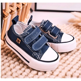 Sneakers Basse Per Bambini Con Velcro Big Star HH374097 Blu Navy 5