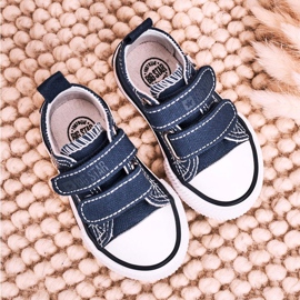 Sneakers Basse Per Bambini Con Velcro Big Star HH374097 Blu Navy 1