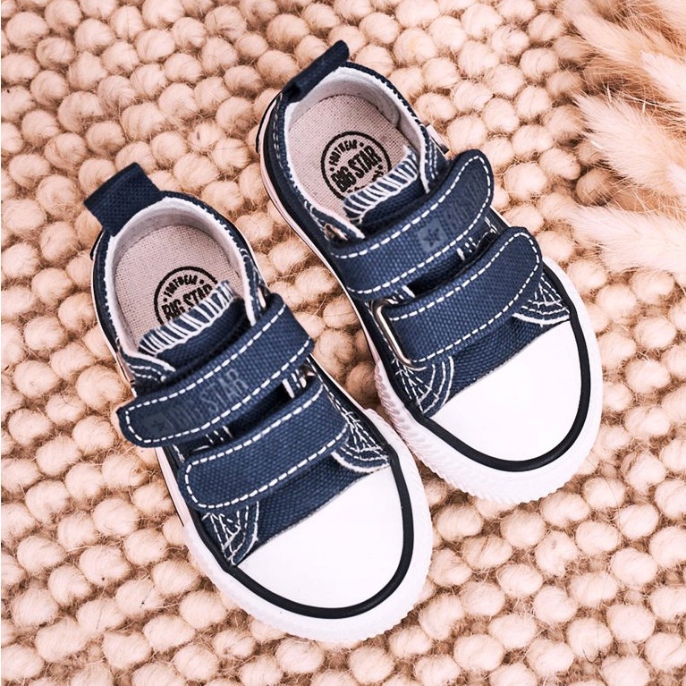 Sneakers Basse Per Bambini Con Velcro Big Star HH374097 Blu Navy 1