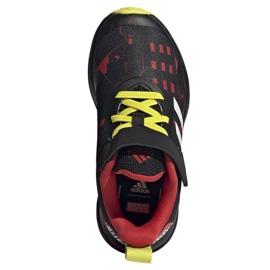 Adidas FortaRun Superhero C Jr H67853 scarpe nero rosso giallo 2