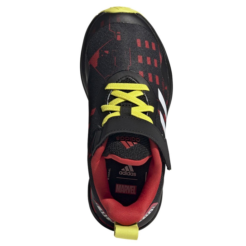 Adidas FortaRun Superhero C Jr H67853 scarpe nero rosso giallo 2