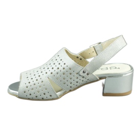 Dolce Pietro Sandali tacco alto da donna 2084 argento 1