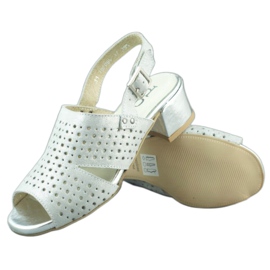 Dolce Pietro Sandali tacco alto da donna 2084 argento 2