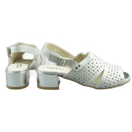 Dolce Pietro Sandali tacco alto da donna 2084 argento 3