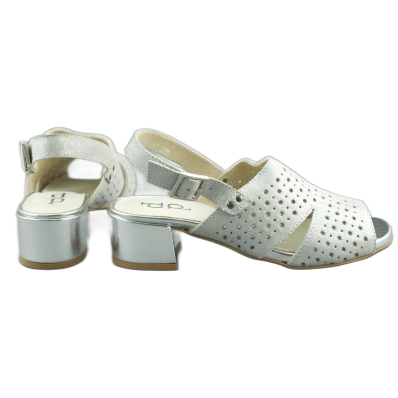 Dolce Pietro Sandali tacco alto da donna 2084 argento 3