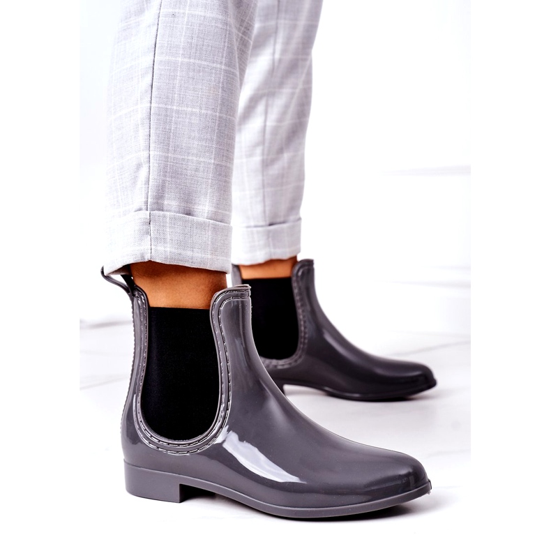 Stivali Jodhpur Ombrello Grigio Lucido 1