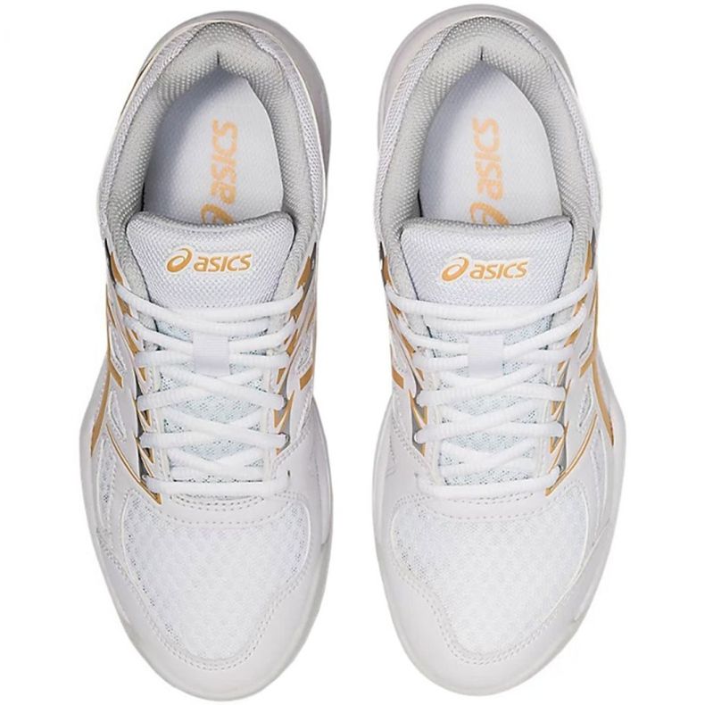 Asics Upcourt 4 W 1072A055 103 scarpe da pallavolo bianco, oro bianco 1