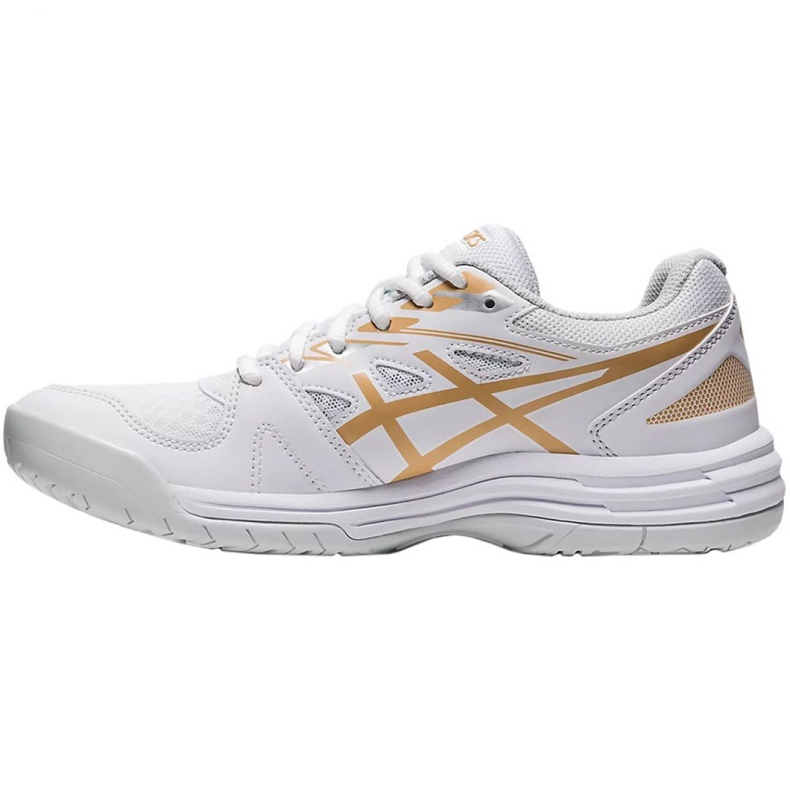 Asics Upcourt 4 W 1072A055 103 scarpe da pallavolo bianco, oro bianco 2