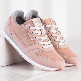 SHELOVET Scarpe sportive leggere con rete rosa 1