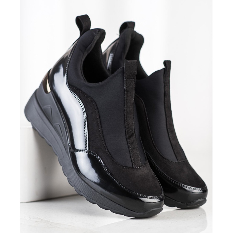 Evento Sneakers slip-on con zeppa nero 1