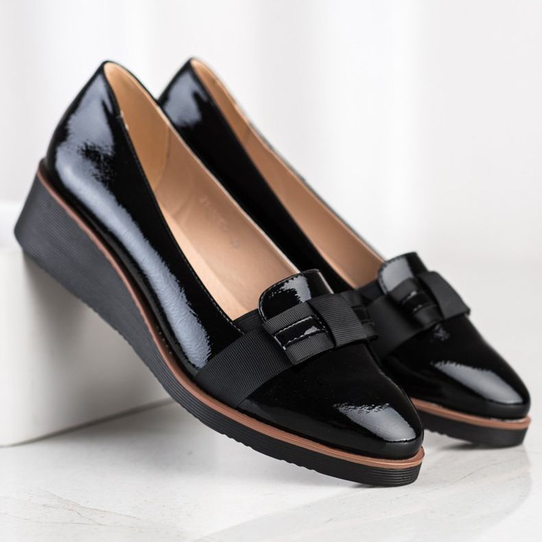 W. Potocki Scarpe Con Nastro Decorativo nero 1