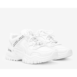 Sneakers bianche con suola spessa Zooey bianca 1