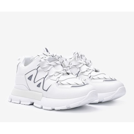 Sneakers bianche con inserti Filua catarifrangenti bianco 1