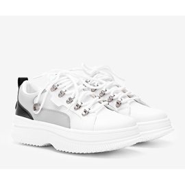 Sneakers bianche su suola alta Tifel bianca 1