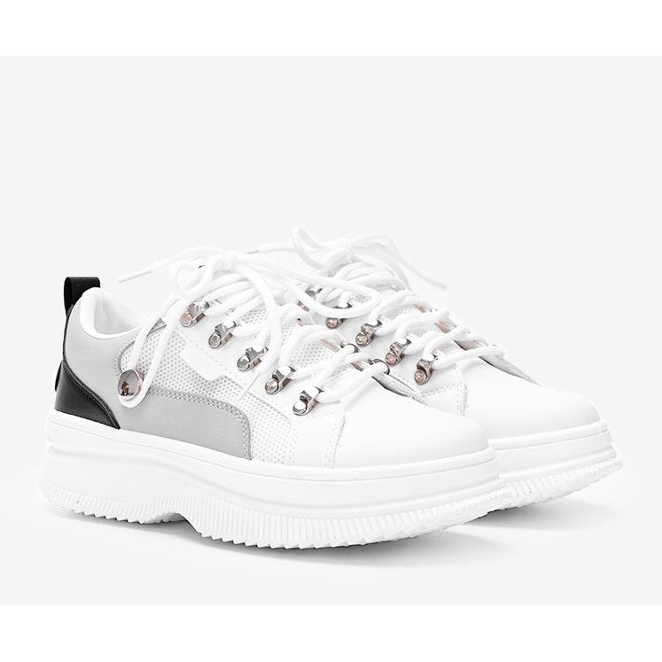 Sneakers bianche su suola alta Tifel bianco 1