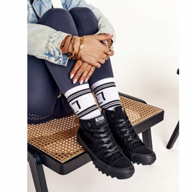 Sneakers Alte da Donna Big Star FF274244 Nere nero 1